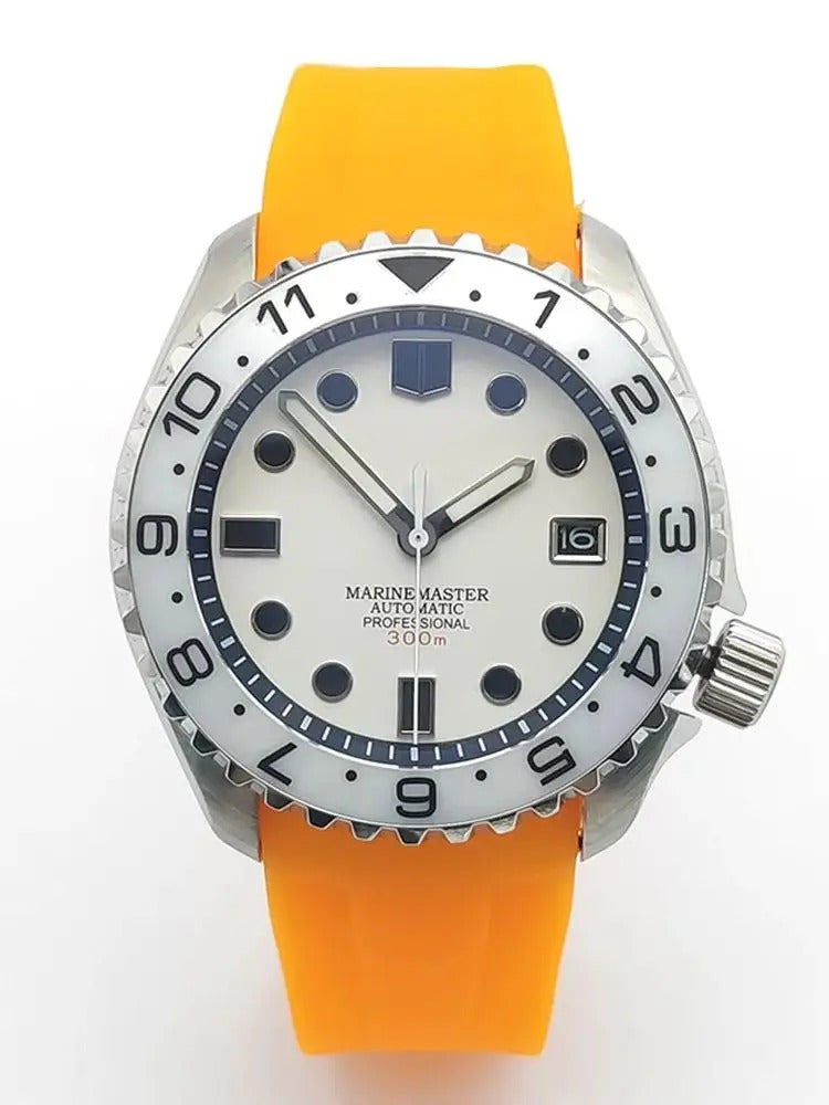 Marine Master Professional 300M Automatic Dive Watch – Orange Strap Edition