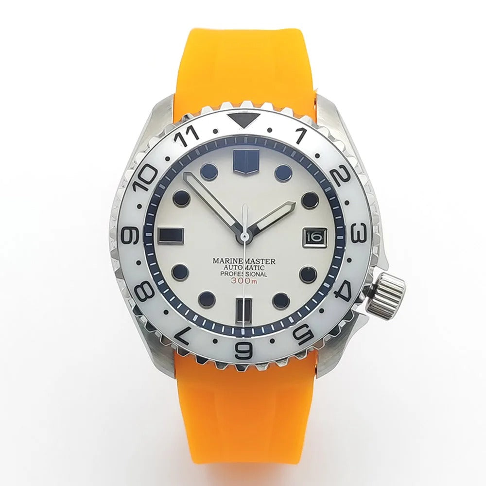 Marine Master Professional 300M Automatic Dive Watch – Orange Strap Edition