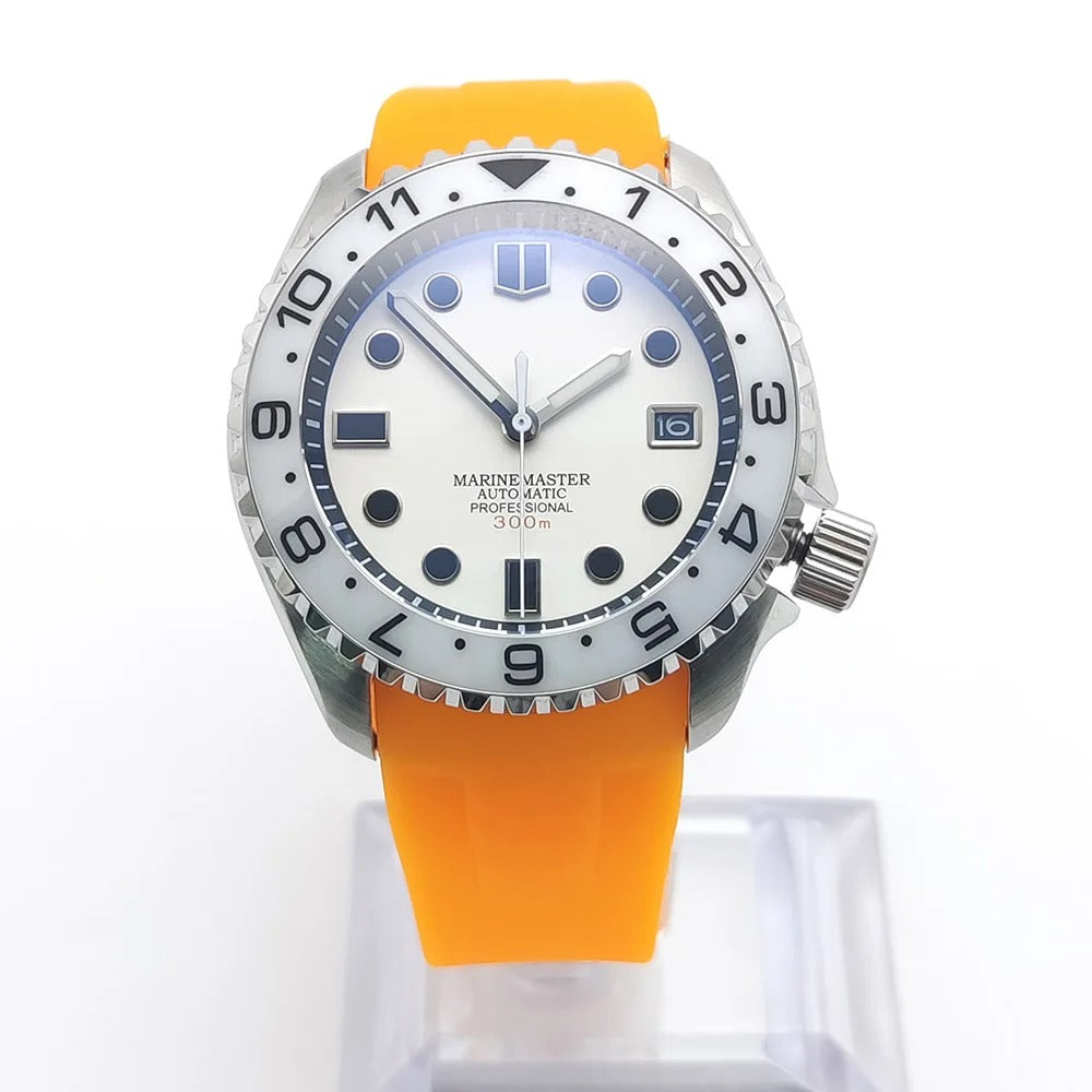 Marine Master Professional 300M Automatic Dive Watch – Orange Strap Edition