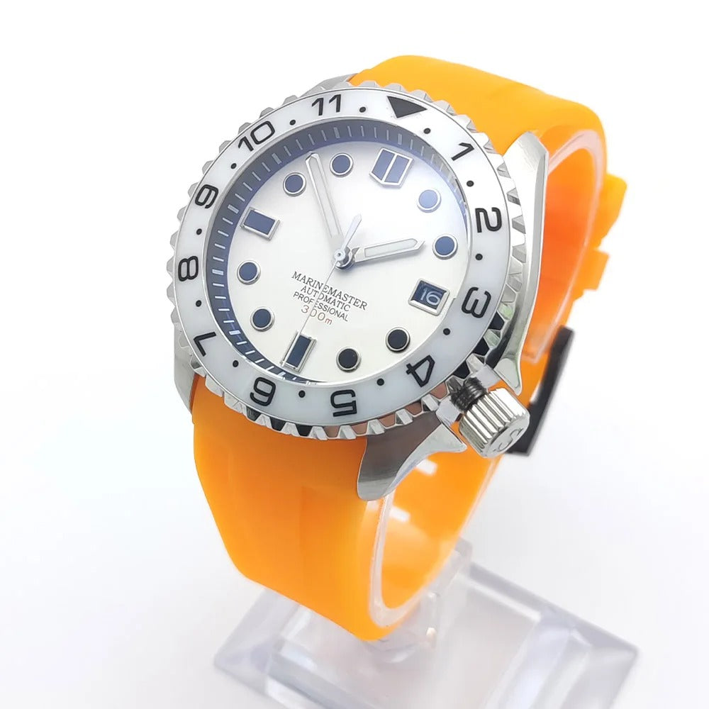 Marine Master Professional 300M Automatic Dive Watch – Orange Strap Edition