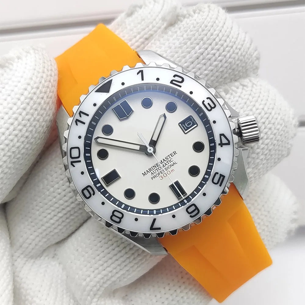 Marine Master Professional 300M Automatic Dive Watch – Orange Strap Edition